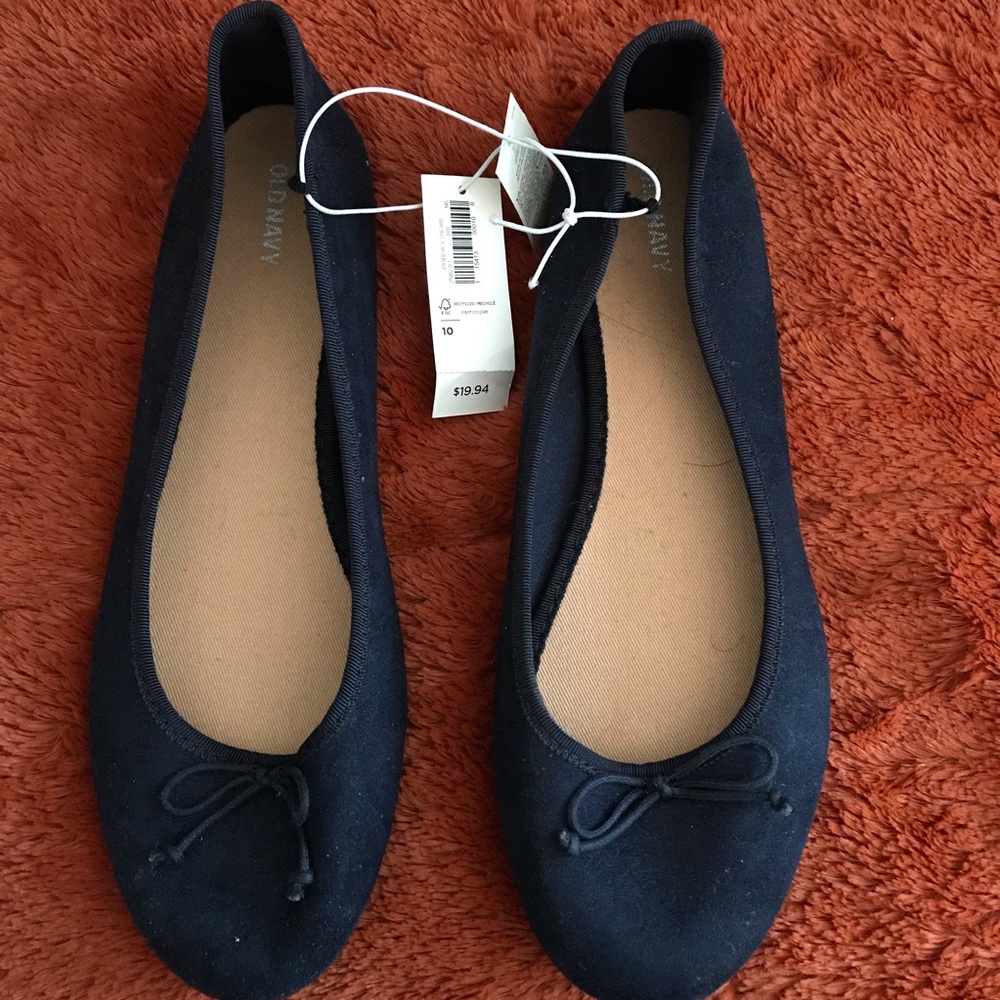 Navy blue flats